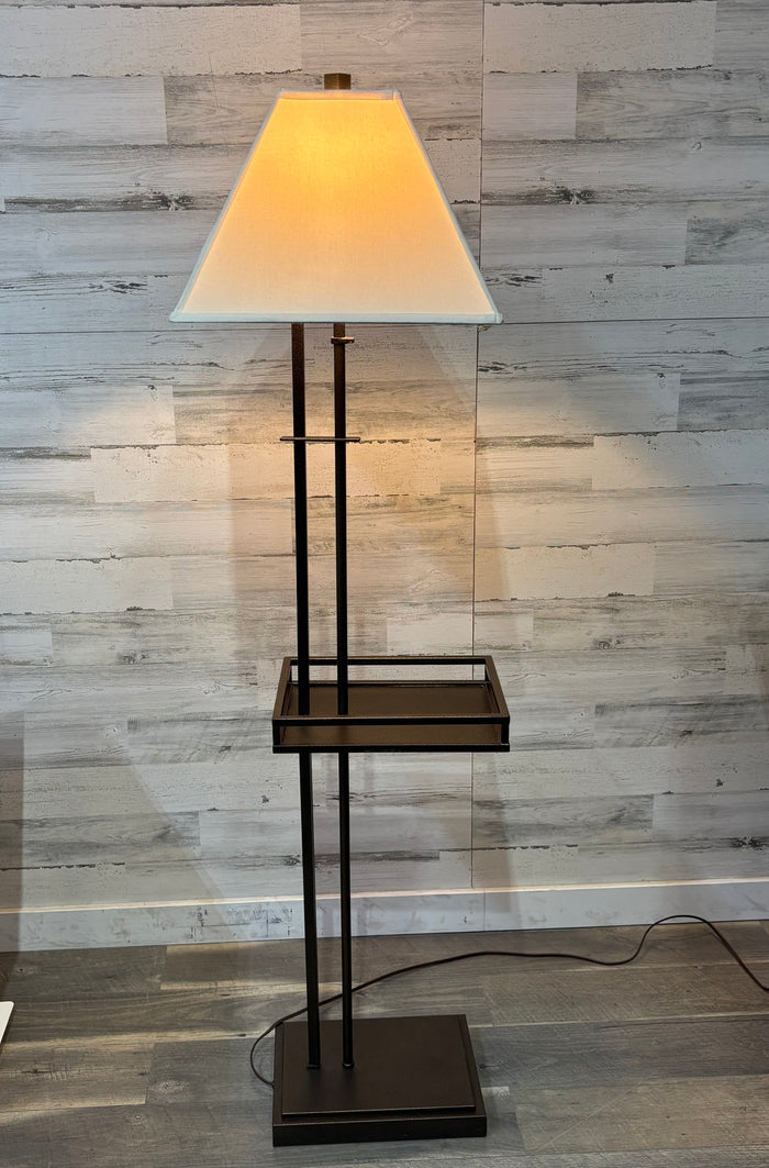 Floor Lamp with Built In End Table