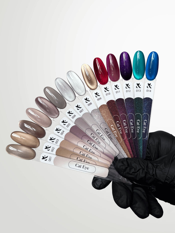 F.O.X Cat Eye 001-014 — Nail Swatch Sticks (set of 14) swatches F.O.X