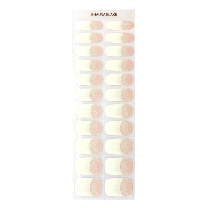 French Lace Exclusive No Light Gel Nail Wraps (NLG)