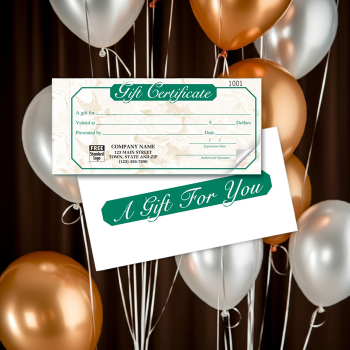 GC155 Ivory Marble Gift Certificate Snapsets 7 3/4 x 3 1/2" QTY 50