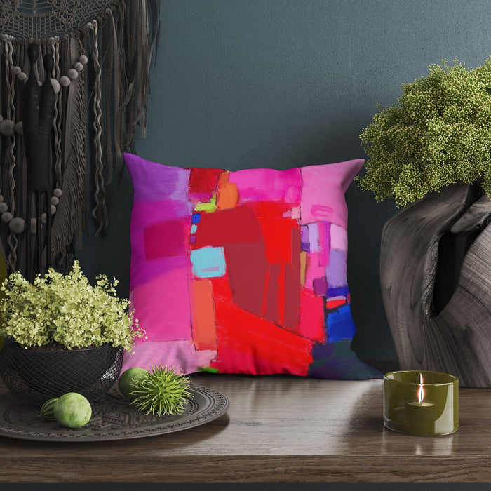 Girl Pillow, Tapestry Pillows, Abstract Pillow Case, Art Pillow, Red Pillow Cases, Modern Pillow, Square Pillow, Housewarming Gift