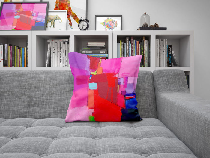 Girl Pillow, Tapestry Pillows, Abstract Pillow Case, Art Pillow, Red Pillow Cases, Modern Pillow, Square Pillow, Housewarming Gift