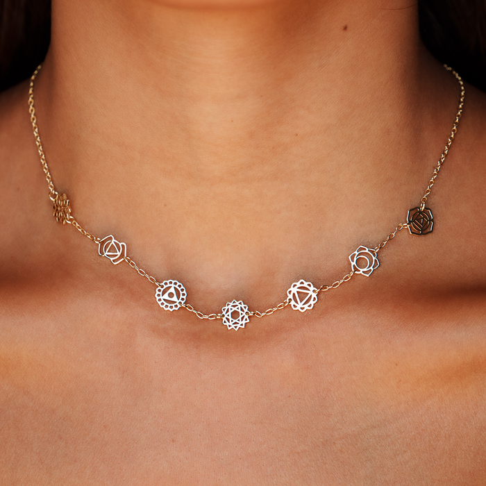 Gold Seven Chakra Choker