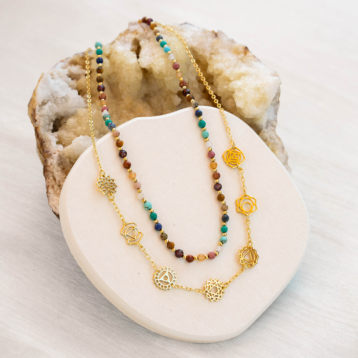 Gold Seven Chakra Choker