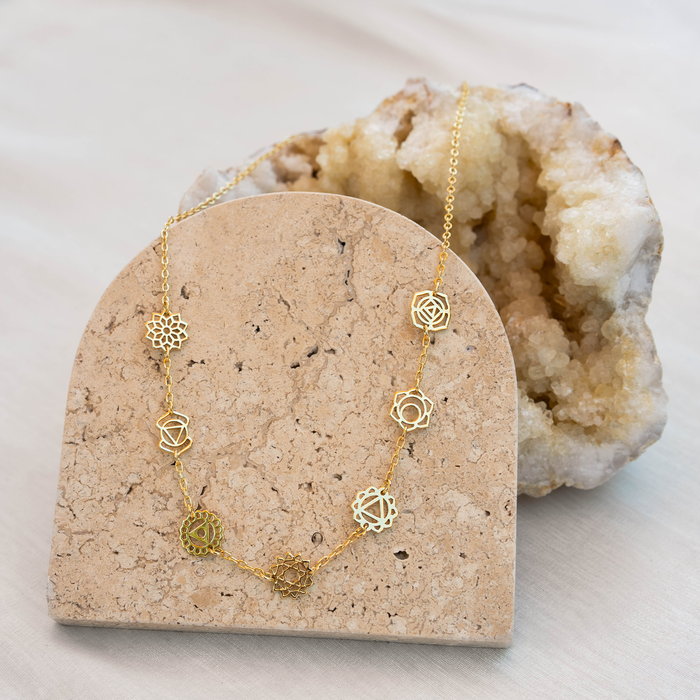 Gold Seven Chakra Choker