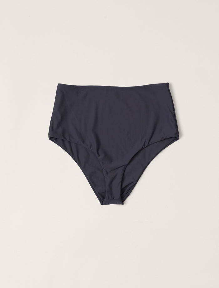 High Waisted Swimsuit Bottom - Carbonite
