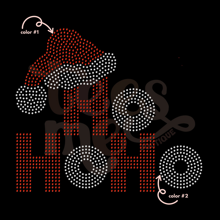 Ho Ho Ho SPANGLES TRANSFER