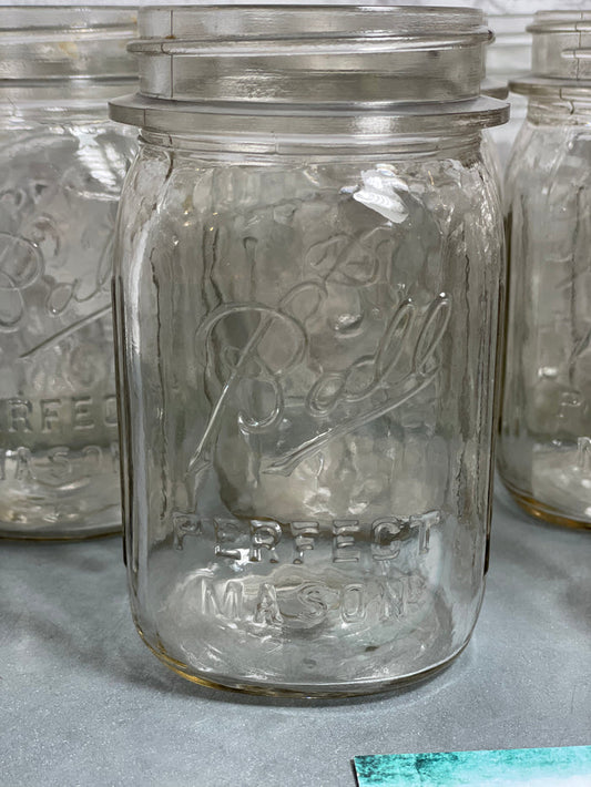 Set of 10 Vintage Pint Ball Perfect Mason Jars | Home Decor