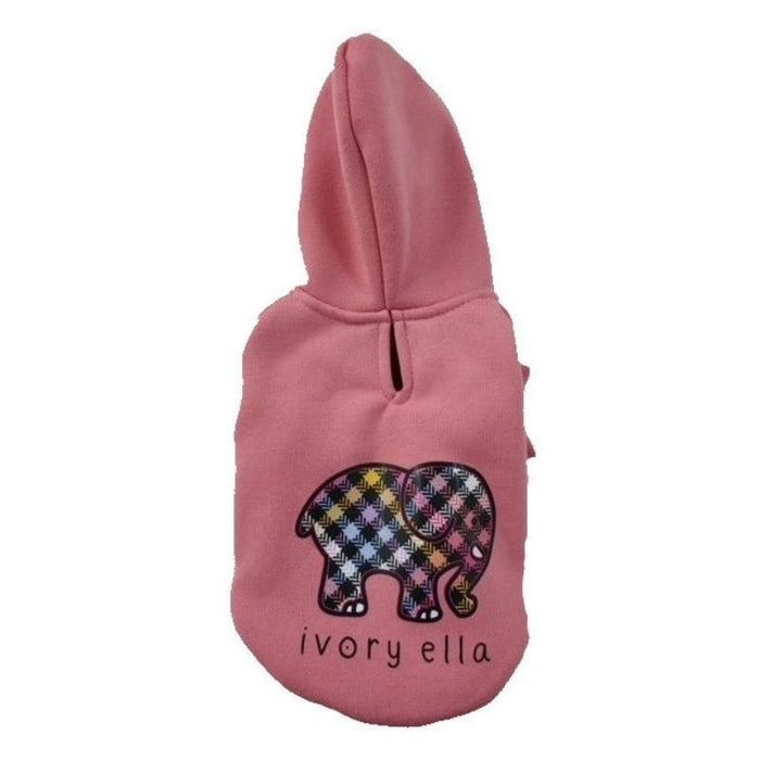 Barker's Bowtique Hoodies XS Ivory Ella Cozy-Up Dog Hoodie, Pink