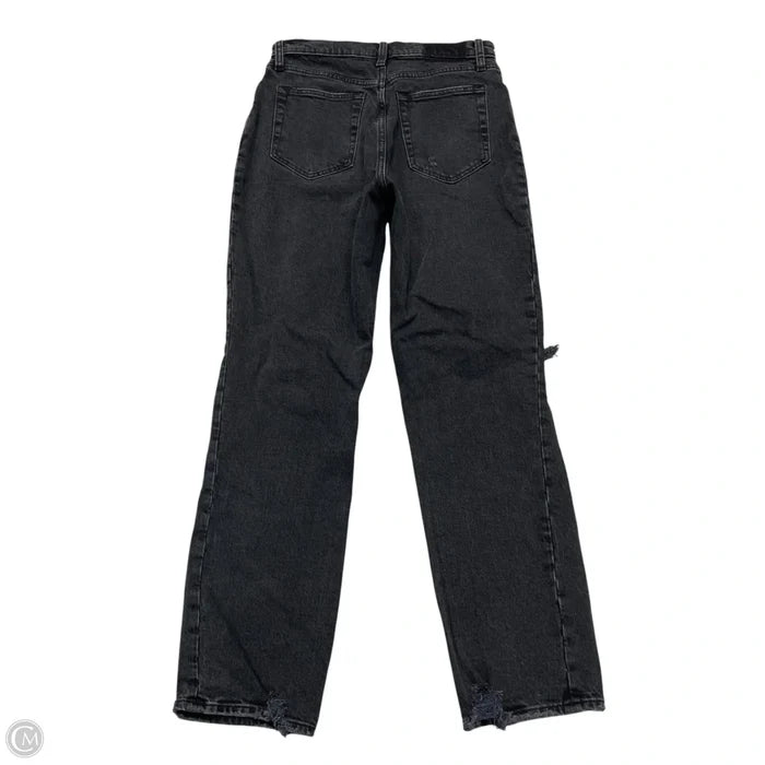 Jeans Straight By Abercrombie And Fitch In Black Denim, Size: 8