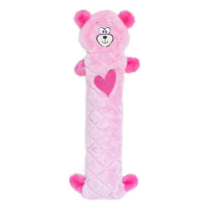 Zippypaws dog toys Jigglerz Pink Heart Bear Plush Squeak Dog Toy