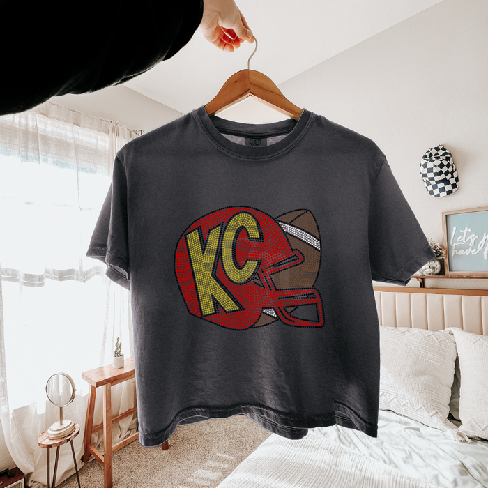 KC Football Helmet SPANGLE TRANSFER