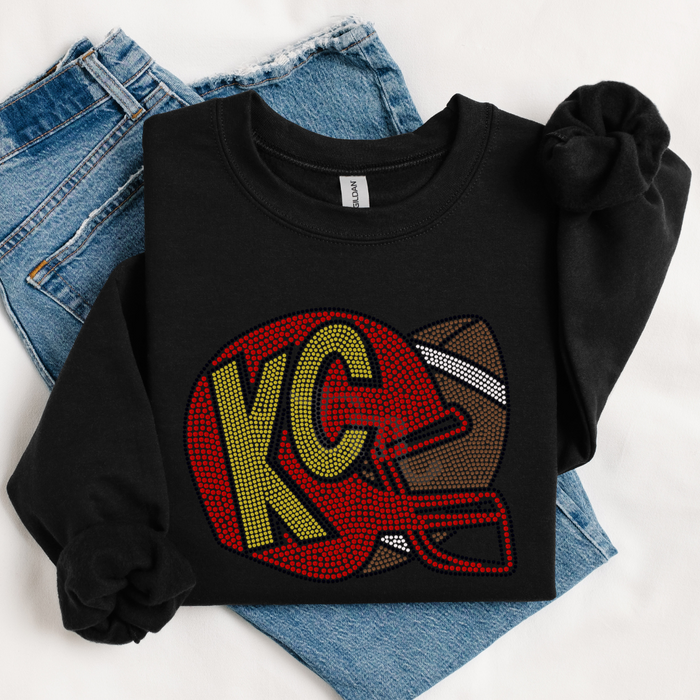 KC Football Helmet SPANGLE TRANSFER