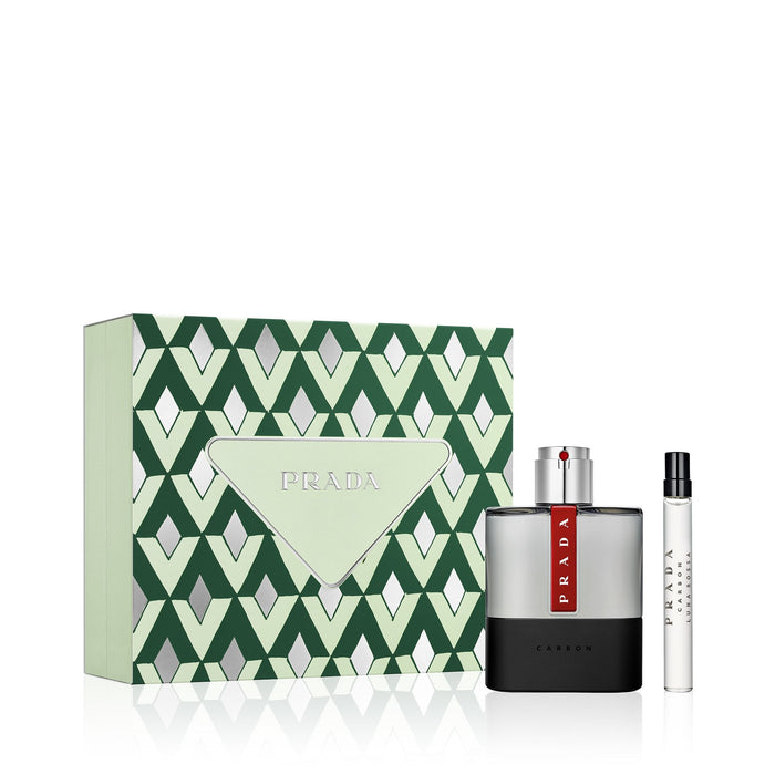 Prada Luna Rossa Carbon Eau De Toilette 100ml & Travel Spray 10ml Gift Set
