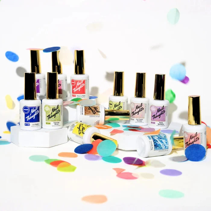 Nail Thoughts Time To Party – Set of 12, 10 ml NT Color Bottle Nail Thoughts