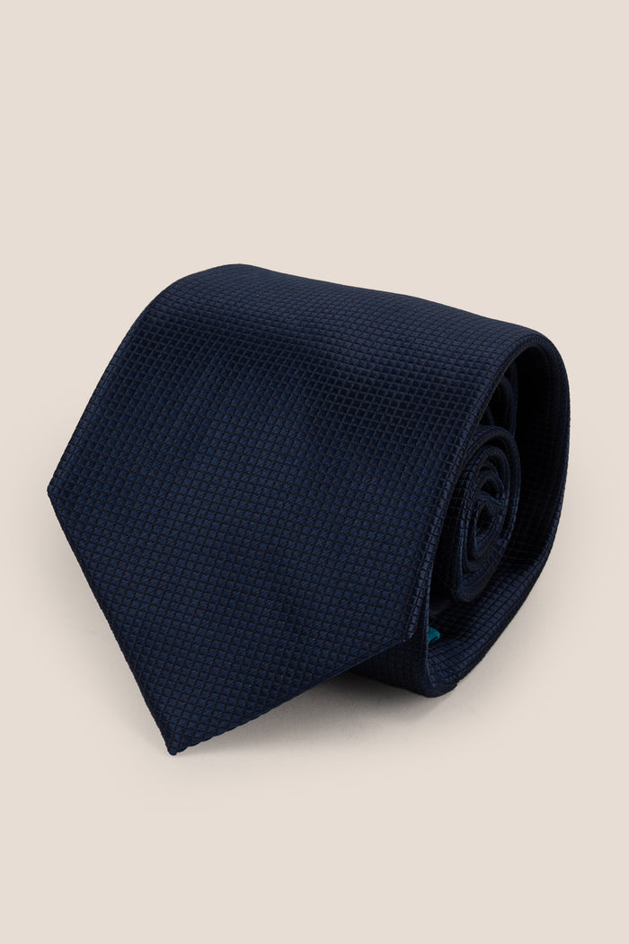 Navy Texture tie with refined design, perfect for weddings, office wear, and formal occasions.