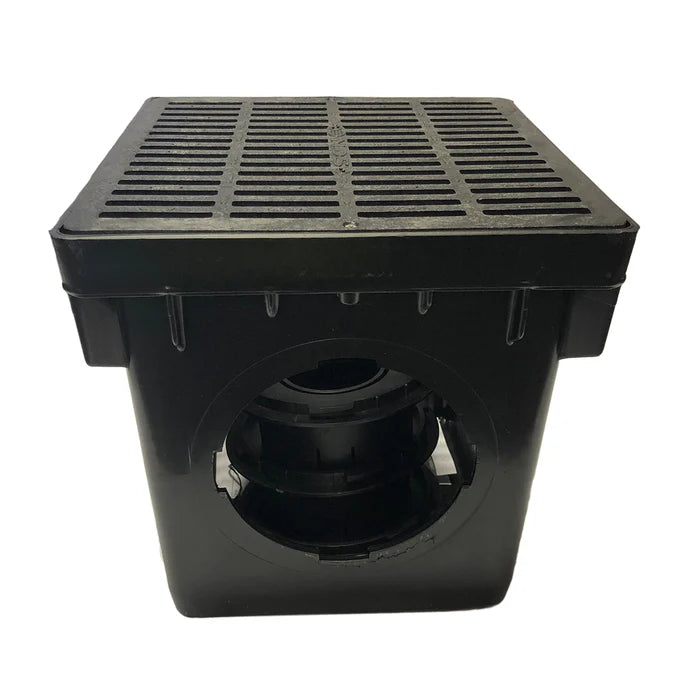NDS - 1200BLKIT - 12'' Square 2-Hole Basin Kit (Black Grate)