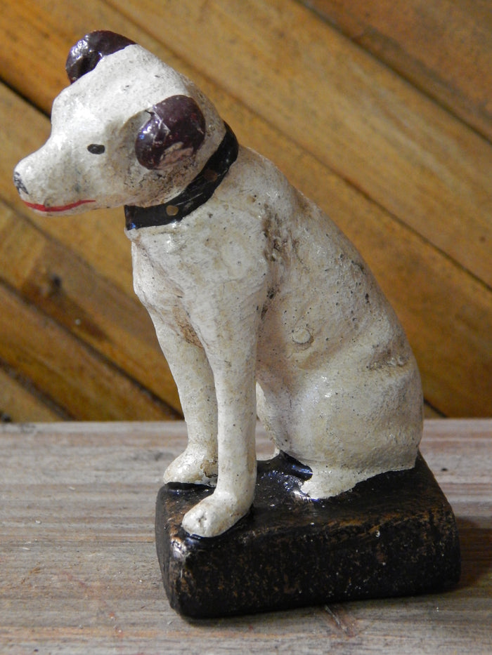 Nipper Dog Cast Iron PaperWeight Statue - Nipper Dog RCA-Jantiques LLC.