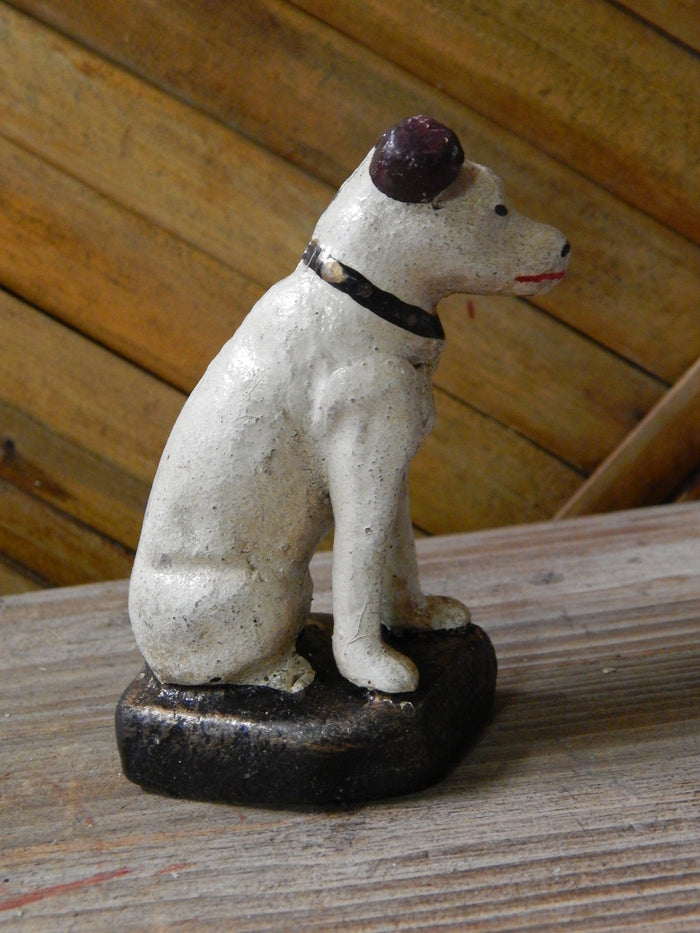 Nipper Dog Cast Iron PaperWeight Statue - Nipper Dog RCA-Jantiques LLC.