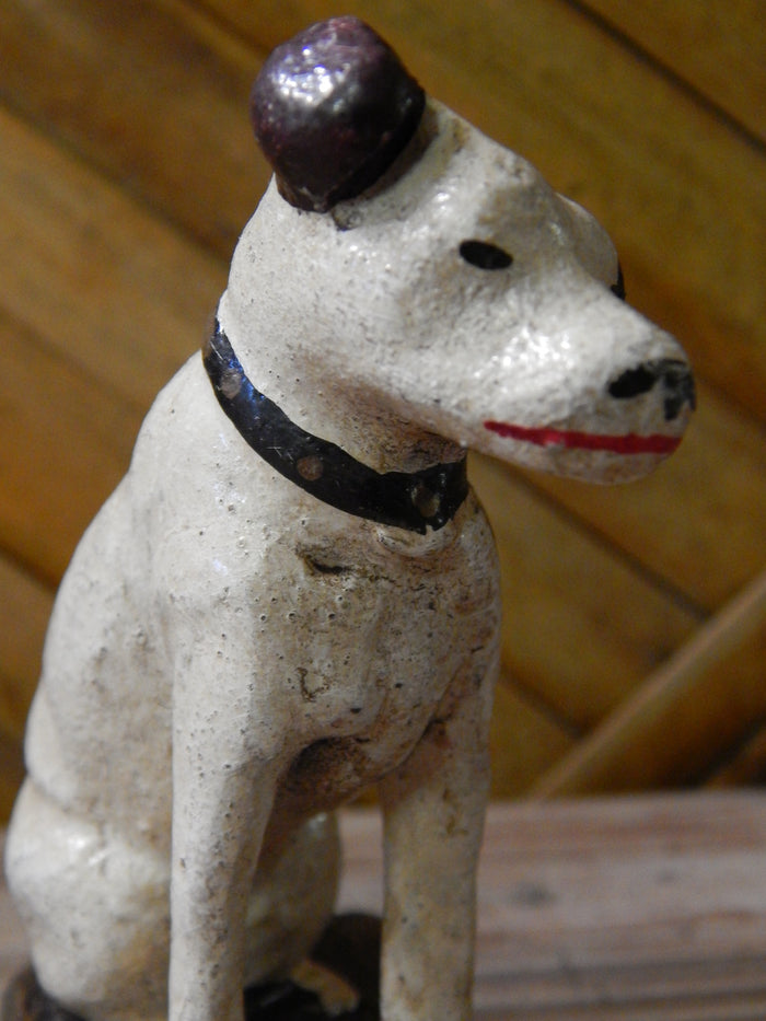 Nipper Dog Cast Iron PaperWeight Statue - Nipper Dog RCA-Jantiques LLC.