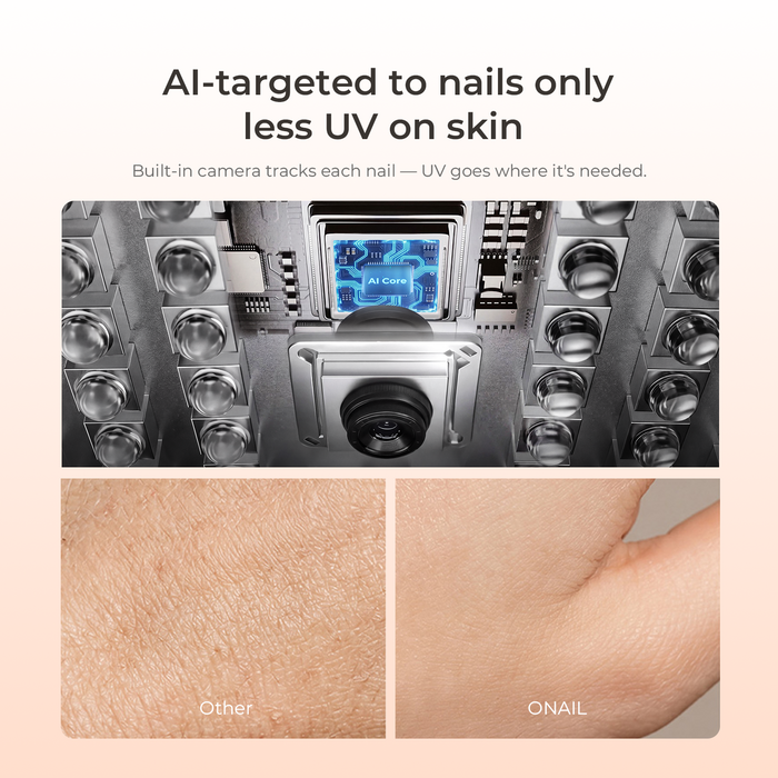 O NAIL AI LED UV Rechargeable AI Nail Lamp 1 PRO MAX, White Tools O NAIL