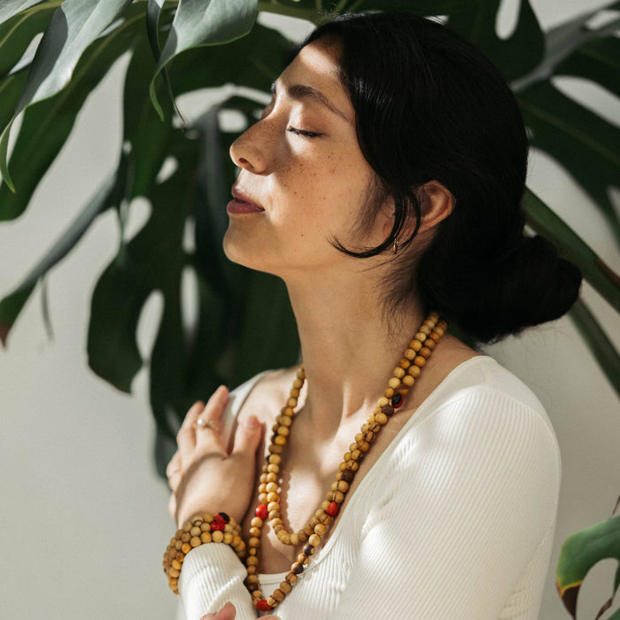 Palo Santo and Huayruro Necklace
