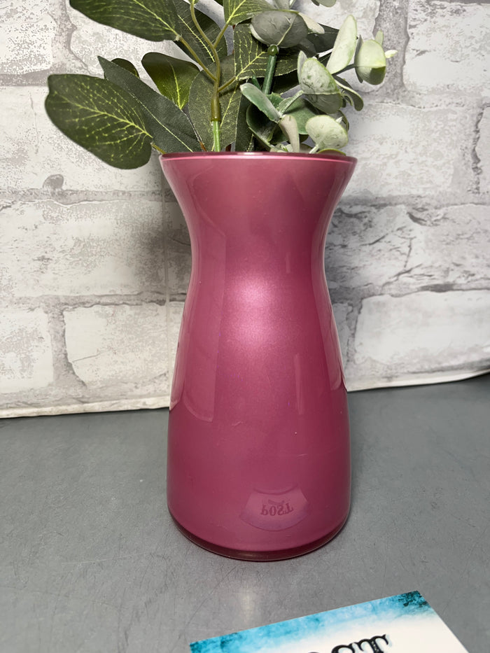 Pink Shimmery Glass Vase