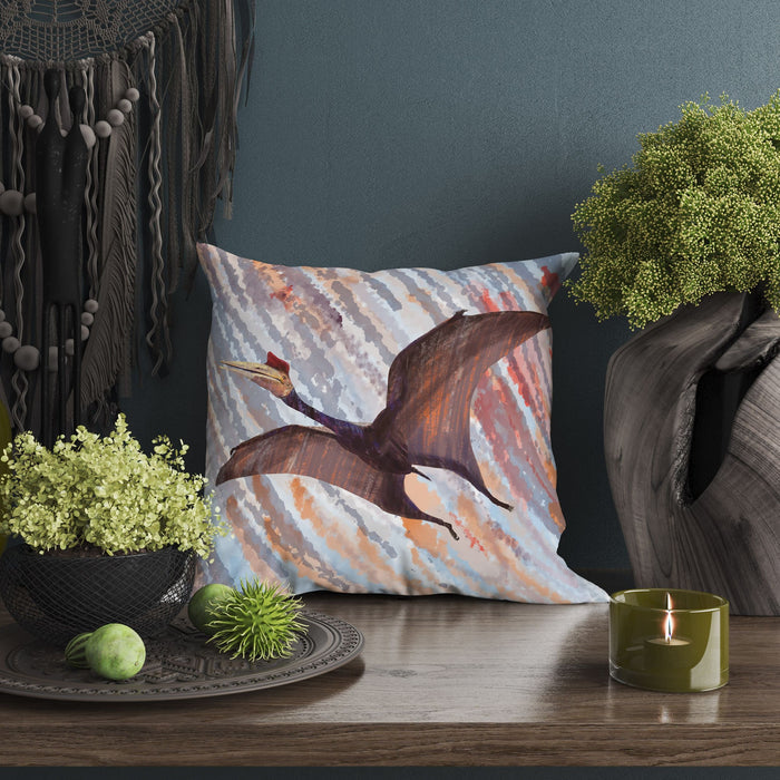 Pterosaur Dinosaur Pillow Cases For Kids, Throw Pillow, Abstract Floral Pillow Covers, Art Pillow, Housewarming Gift, Nursery Decor