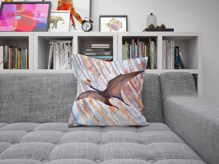 Pterosaur Dinosaur Pillow Cases For Kids, Throw Pillow, Abstract Floral Pillow Covers, Art Pillow, Housewarming Gift, Nursery Decor
