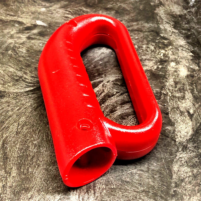 RED PLASTIC HANDLE GRIP (2 PIECES) FOR SANITAIRE VACUUMS
