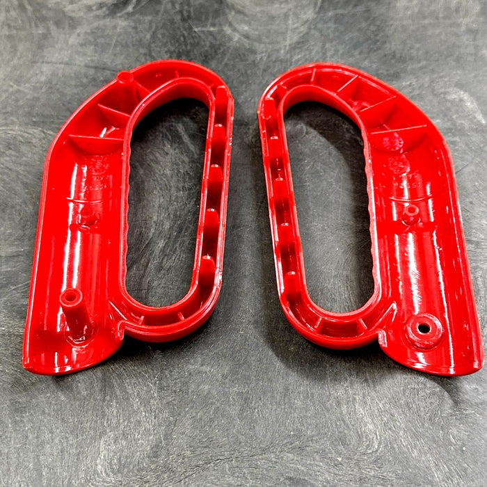 RED PLASTIC HANDLE GRIP (2 PIECES) FOR SANITAIRE VACUUMS