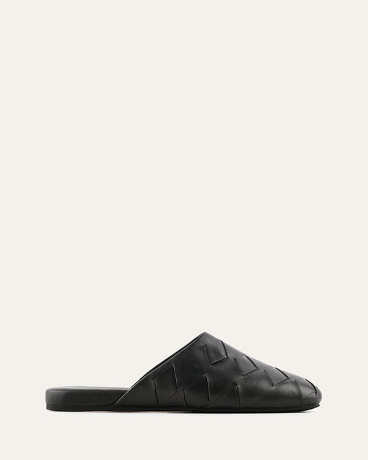 Black sandal on a white background