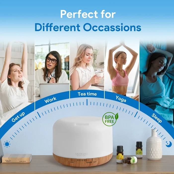 Rock Light Wood Essential Oil Diffuser