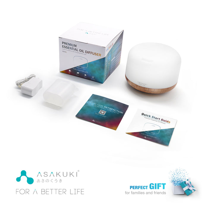 Rock Light Wood Essential Oil Diffuser - Asakuki