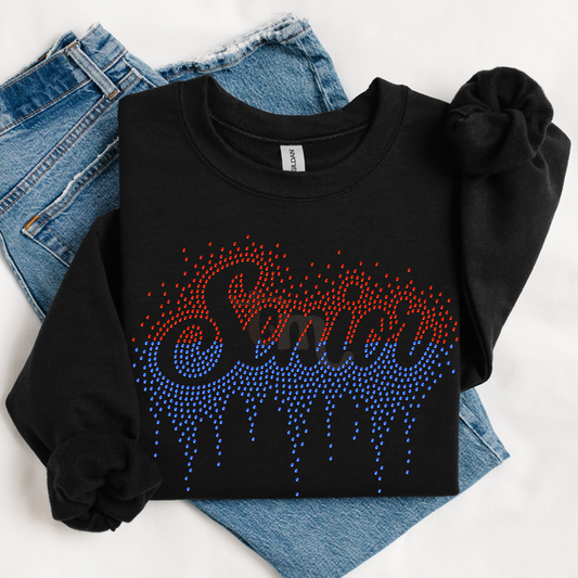 Senior Ombre Drip RHINESTONE TRANSFER