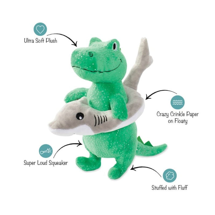 Pet Shop by Fringe Studio dog toys Shark Week Rex Plush Squeak Dog Toy