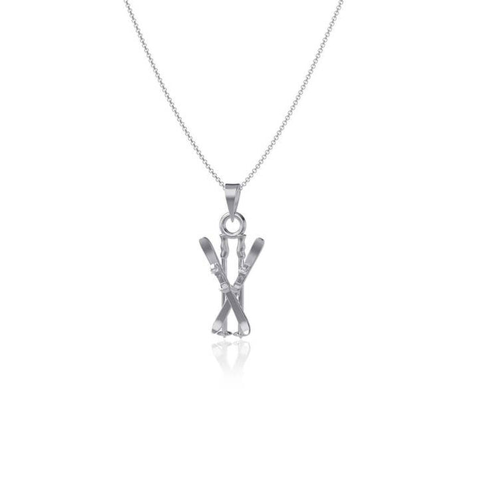 Ski Pendant Necklace