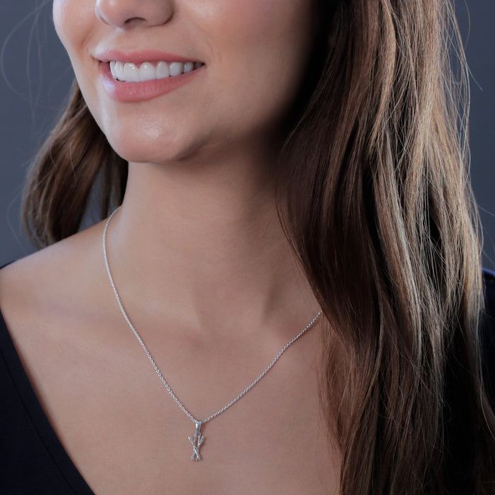 Ski Pendant Necklace