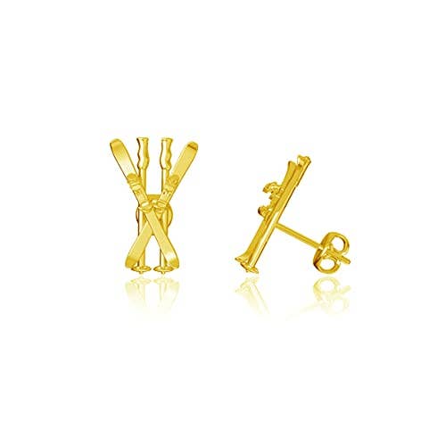 Ski Post Earring - Gold