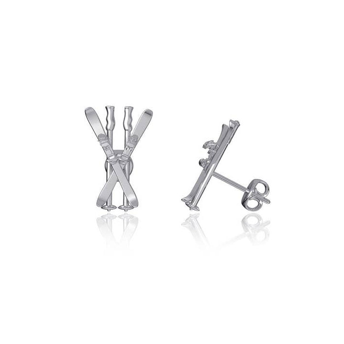 Ski Post Earring - Silver