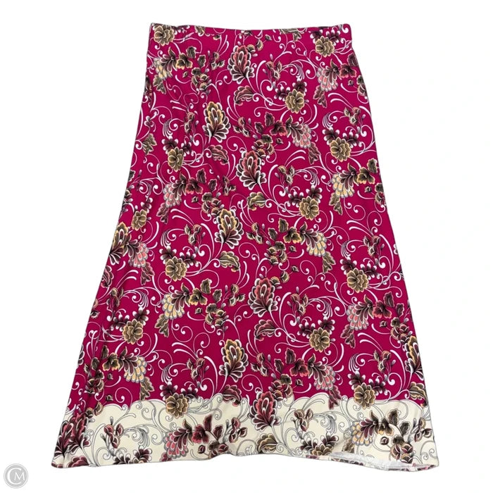 Skirt Maxi By Chicos In Pink & White, Size: L