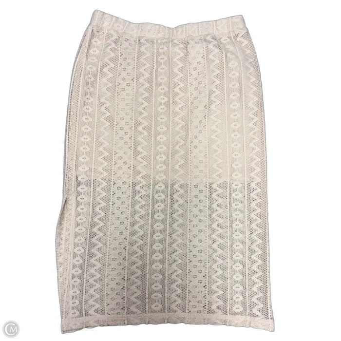 Skirt Midi By Loft In Cream, Size: L
