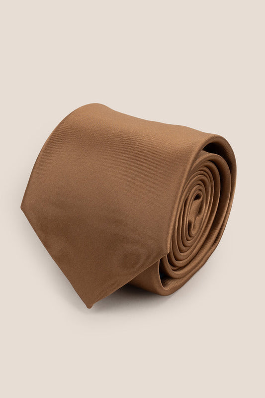 Sleek Champagne tie with luxurious design, ideal for weddings, office wear, and formal occasions.