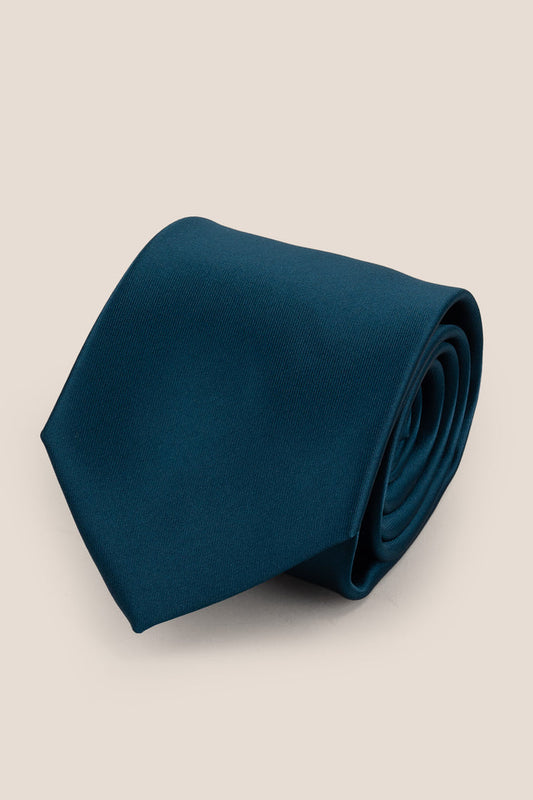 Sleek Turquoise tie with elegant design, ideal for weddings, office wear, and formal occasions.