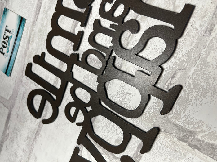 "Smile and Be Happy" Metal Wall Decor