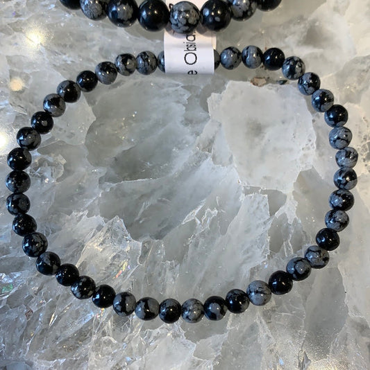 Snowflake Obsidian Bracelet