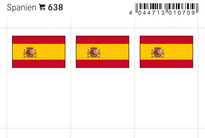 Spain Flag Labels