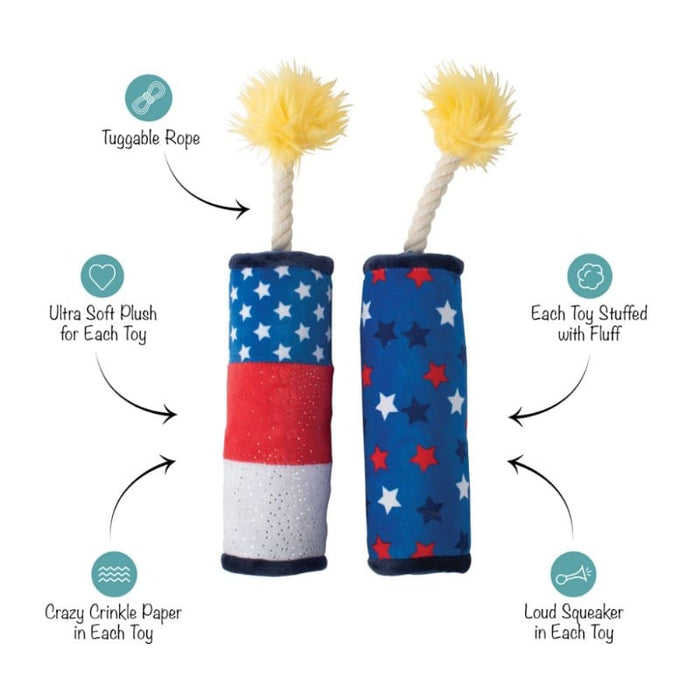 Pet Shop by Fringe Studio dog toys Sparkle On Plush Dog Toys - Set Of 2