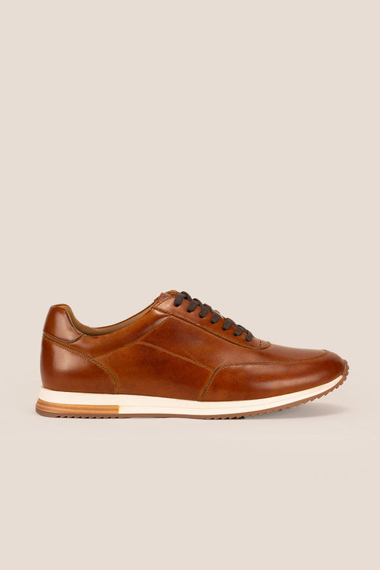 Spencer Tan Leather Sneakers | Oswin Hyde