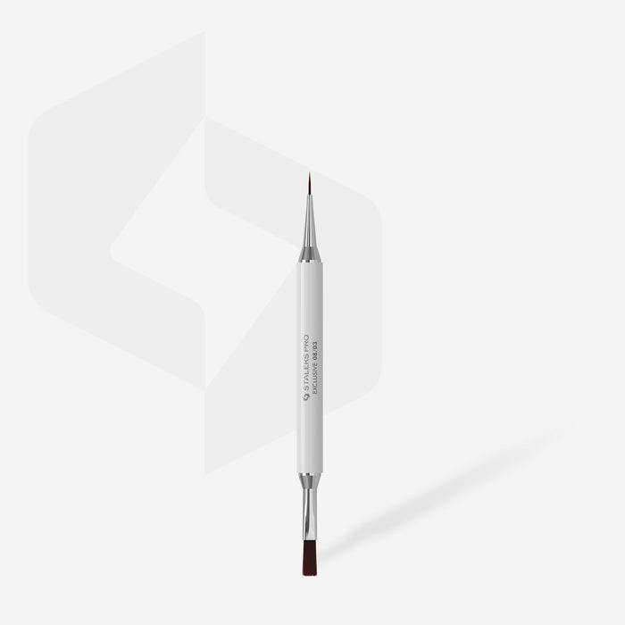 Staleks Double-ended brush EXCLUSIVE 08/03 for gel 10 mm / liner 10 mm Brushes Staleks